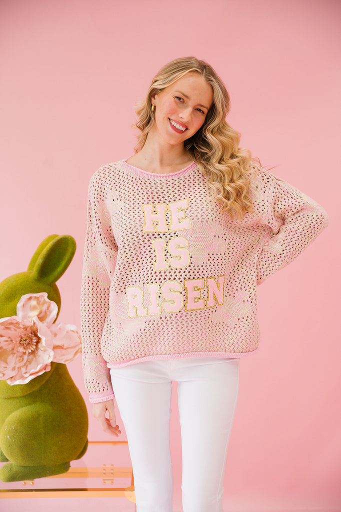 HE IS RISEN FLORAL SWEATER SWEATER Judith March