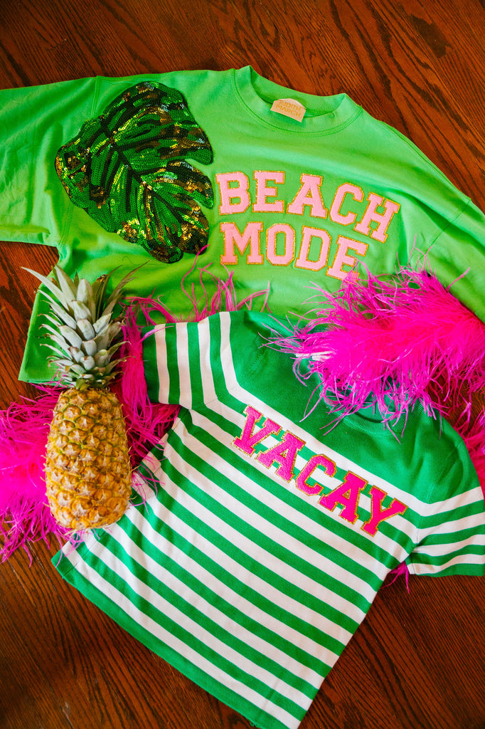 BEACH MODE GREEN PULLOVER PULLOVER Judith March