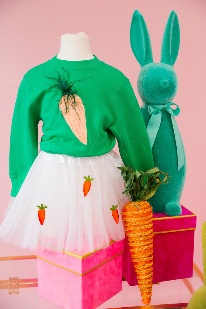 MINI KIDS CARROT GREEN PULLOVER PULLOVER Judith March