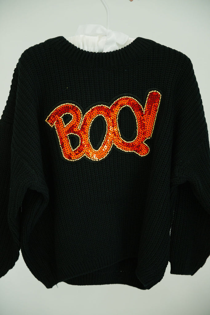 MINI KIDS BOO! BLACK SWEATER SWEATER Judith March   