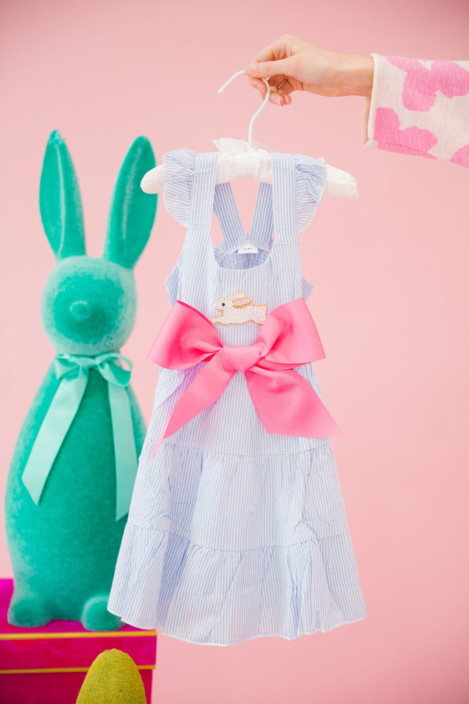 MINI KIDS BUNNY BOW BLUE DRESS DRESS Judith March