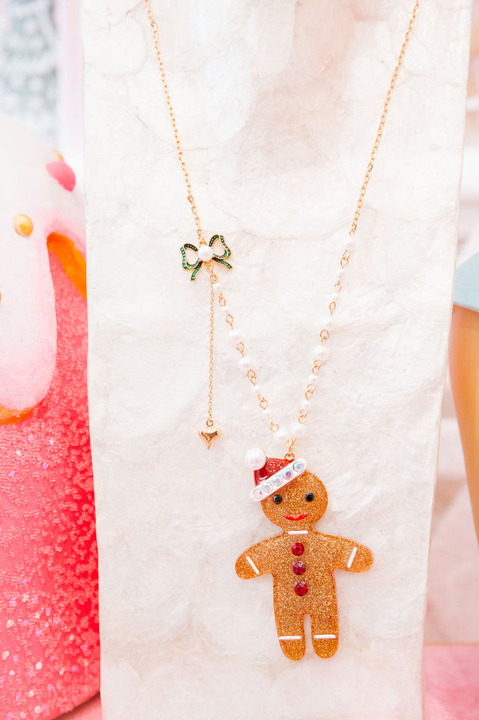 GINGERBREAD MAN NECKLACE NECKLACE Judith March   