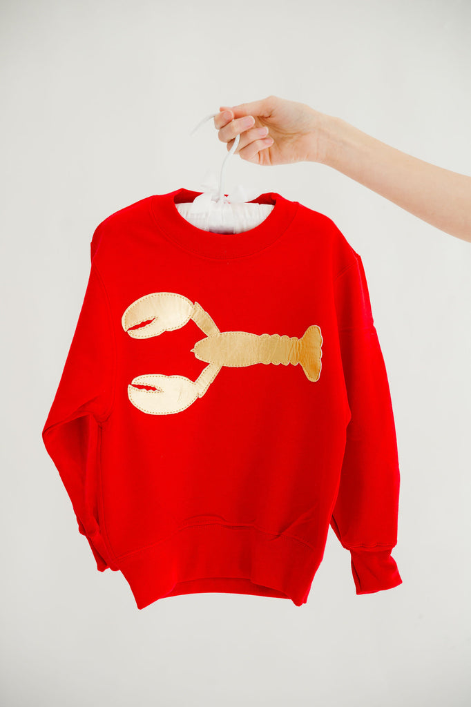 MINI KIDS LOBSTER RED PULLOVER PULLOVER Judith March