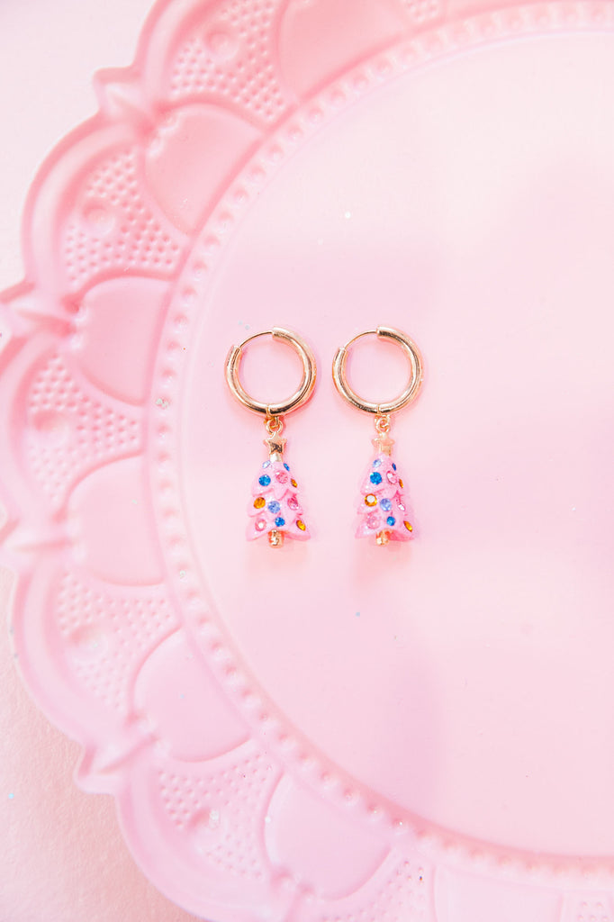 CHRISTMAS TREE PINK EARRINGS earrings Judith March   