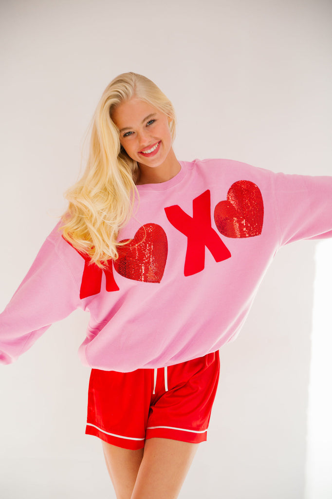 XOXO PINK PULLOVER PULLOVER Judith March