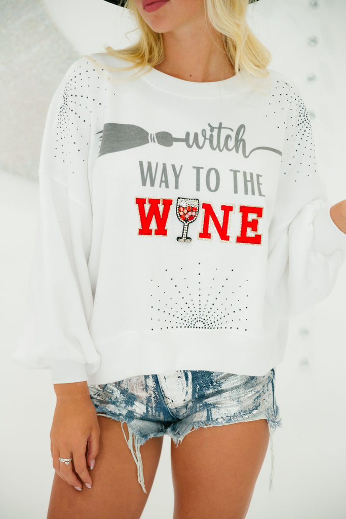 WITCH WAY TO THE WINE PULLOVER PULLOVER Judith March SMALL  