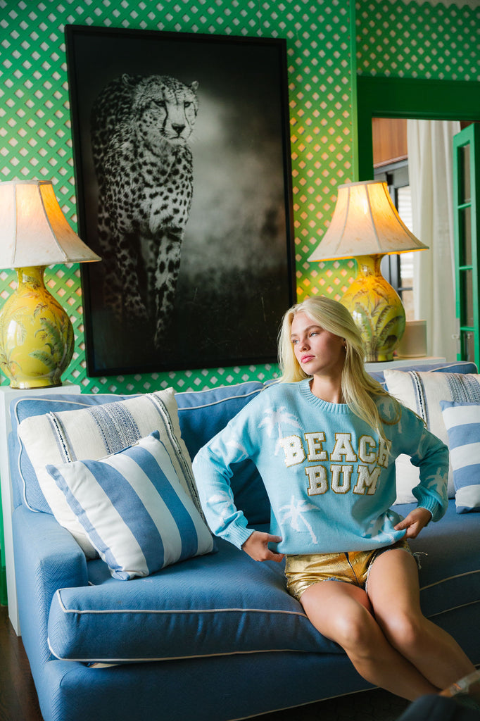 BEACH BUM BLUE SWEATER SWEATER Judith March