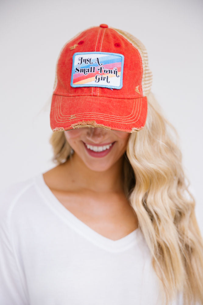 JUST A SMALL TOWN GIRL PATCH HAT Hats Judith March