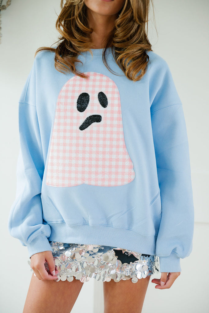 GIRLY GHOST BLUE PULLOVER PULLOVER Judith March   