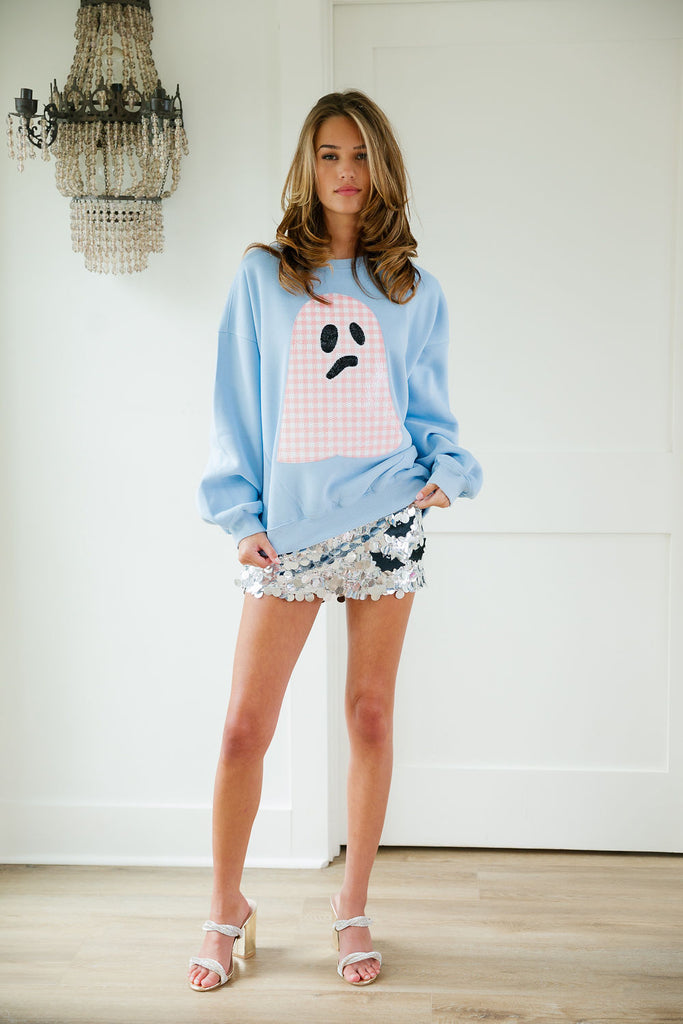 GIRLY GHOST BLUE PULLOVER PULLOVER Judith March   