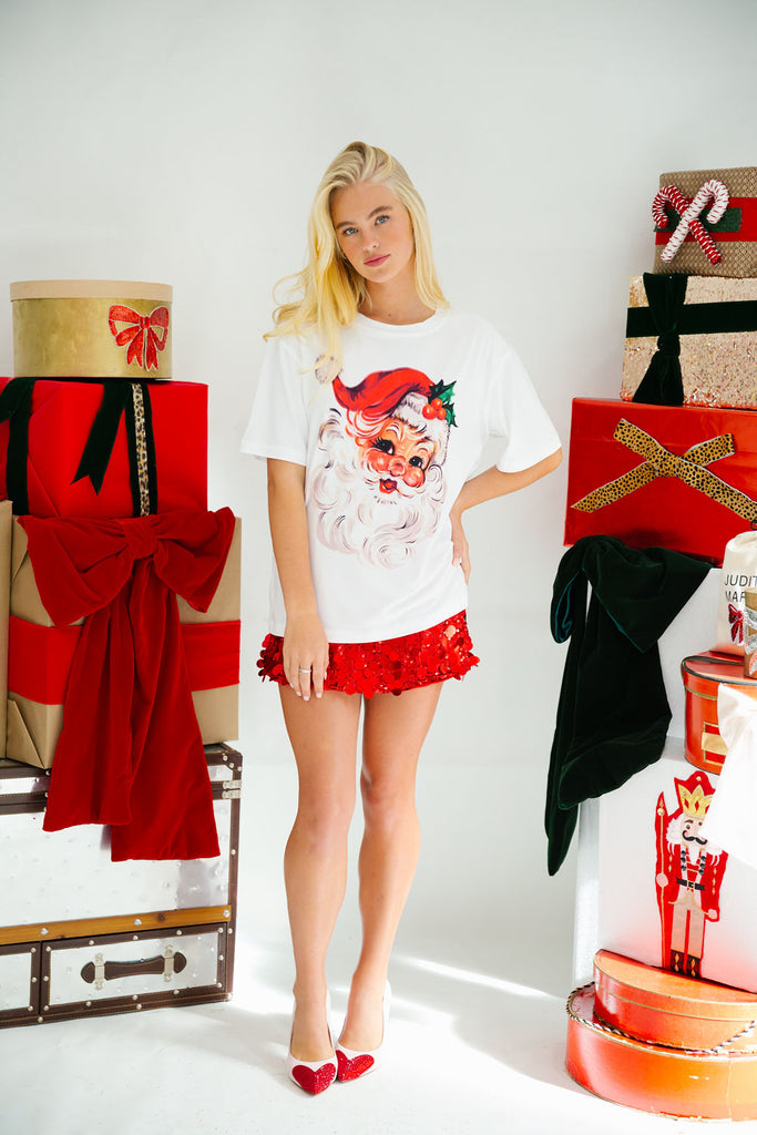 JOLLY SANTA MISTLETOE TEE TEE Judith March   