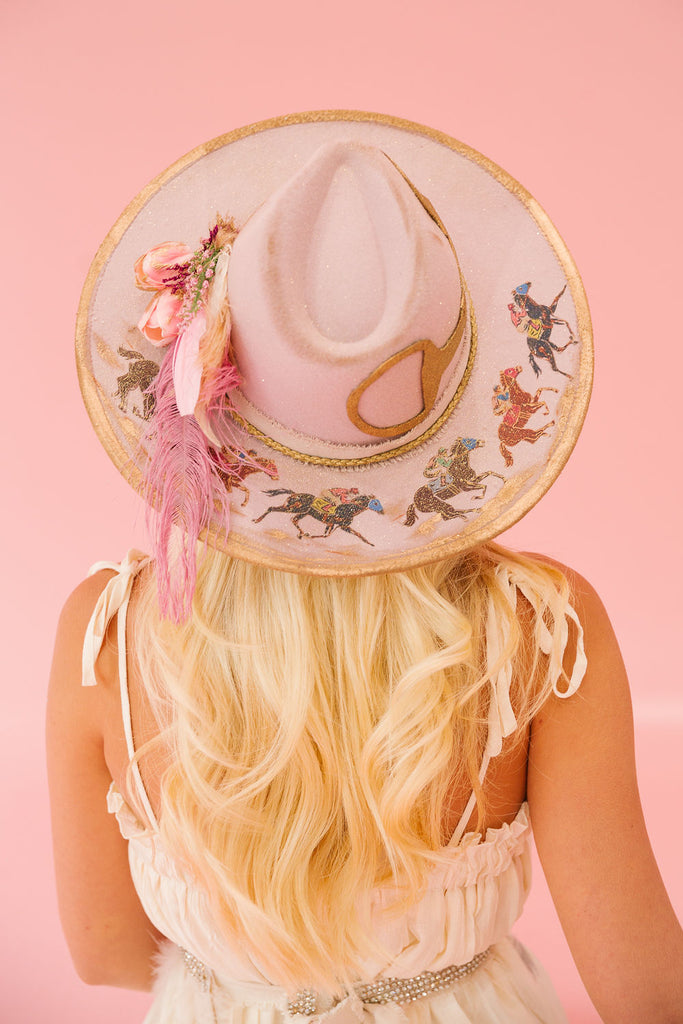 THE HOME STRETCH RANCHER HAT RANCHER HAT Judith March PINK  