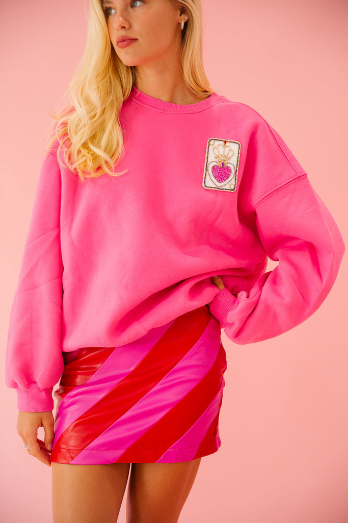 QUEEN CARD PINK PULLOVER pullover Judith March   