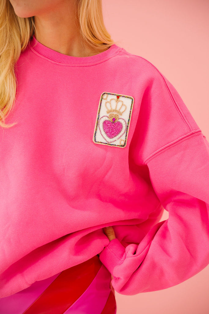 QUEEN CARD PINK PULLOVER pullover Judith March   