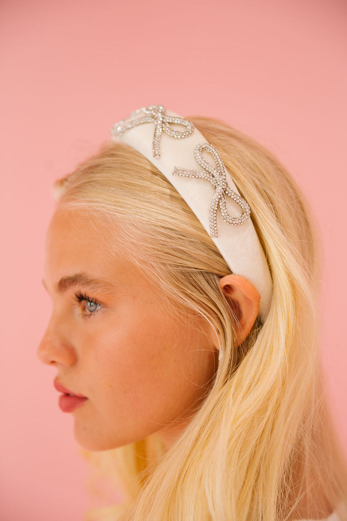 SILVER BOWS HEADBAND Headband Judith March   