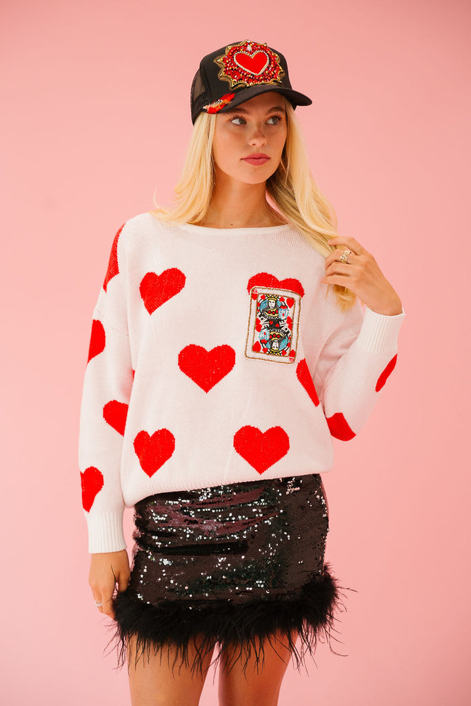 QUEEN OF HEARTS SWEATER SWEATER Judith March   