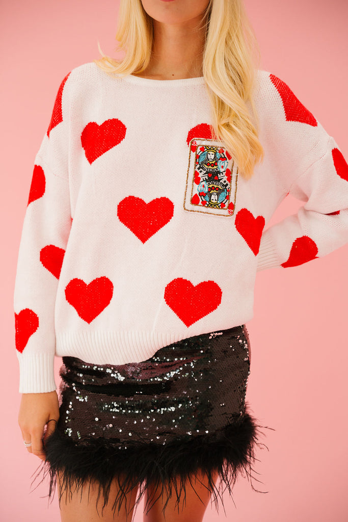 QUEEN OF HEARTS SWEATER SWEATER Judith March   