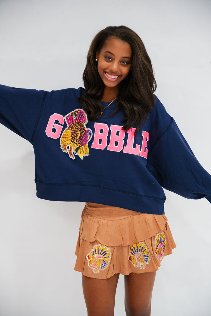 GOBBLE NAVY PULLOVER PULLOVER Judith March   