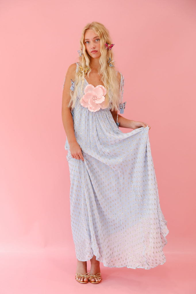 THE TEA PARTY BLUE MAXI DRESS Judith March   