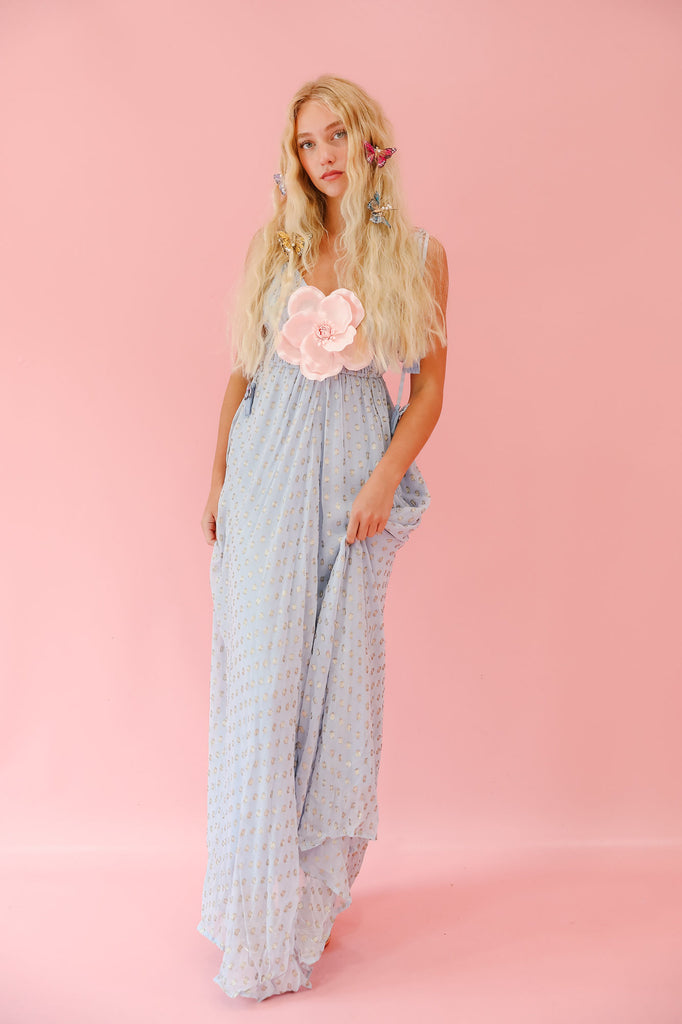 THE TEA PARTY BLUE MAXI DRESS Judith March   