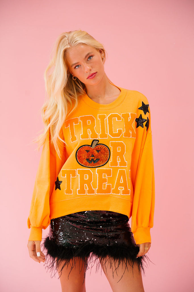 TRICK OR TREAT PUMPKIN PULLOVER PULLOVER Judith March   