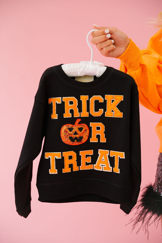 MINI KIDS TRICK OR TREAT BLACK PULLOVER PULLOVER Judith March   