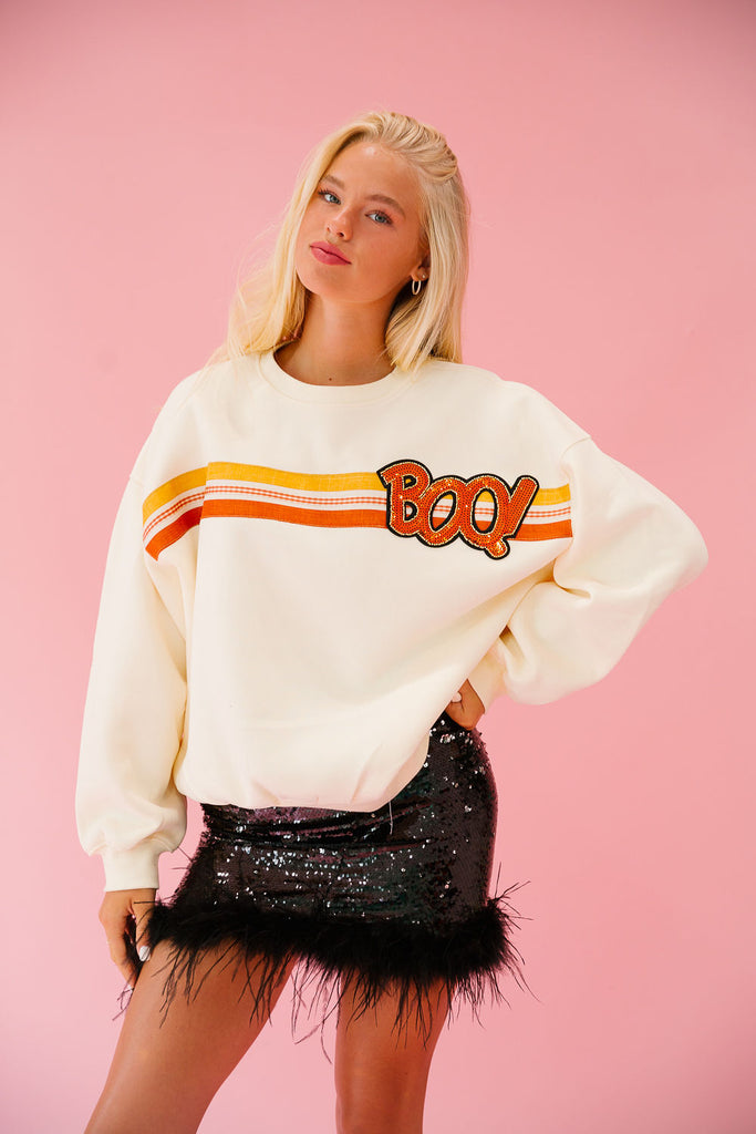 BOO! CREAM PULLOVER PULLOVER Judith March   