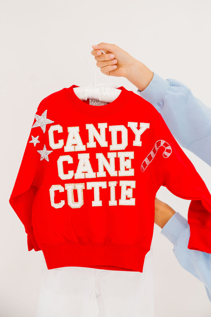 MINI KIDS CANDY CANE CUTIE RED PULLOVER PULLOVER Judith March   