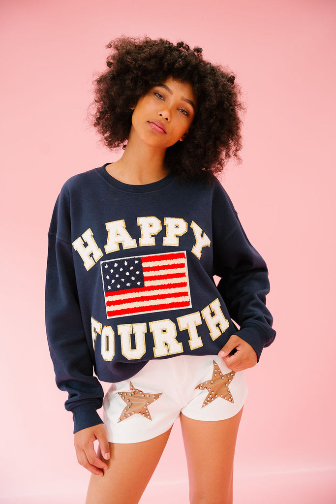 HAPPY FOURTH NAVY PULLOVER pullover Judith March   