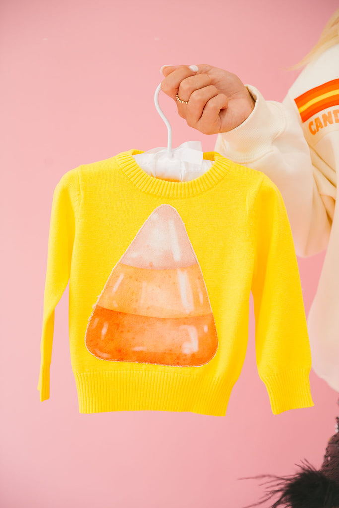 MINI KIDS CANDY CORN YELLOW SWEATER SWEATER Judith March   