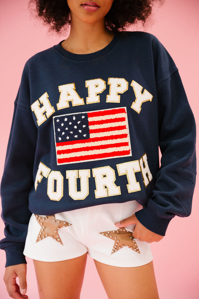 HAPPY FOURTH NAVY PULLOVER pullover Judith March   