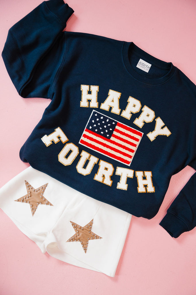 HAPPY FOURTH PULLOVERS pullover Judith March SMALL NAVY 