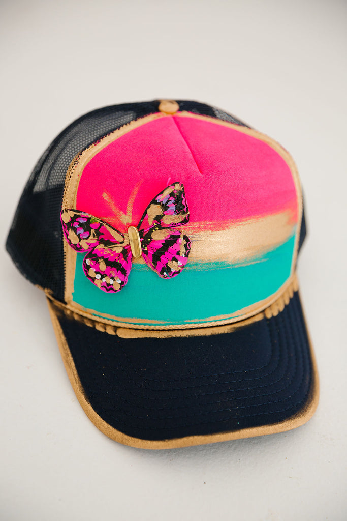 MARIPOSA BUTTERFLY TRUCKER HAT TRUCKER HAT Judith March