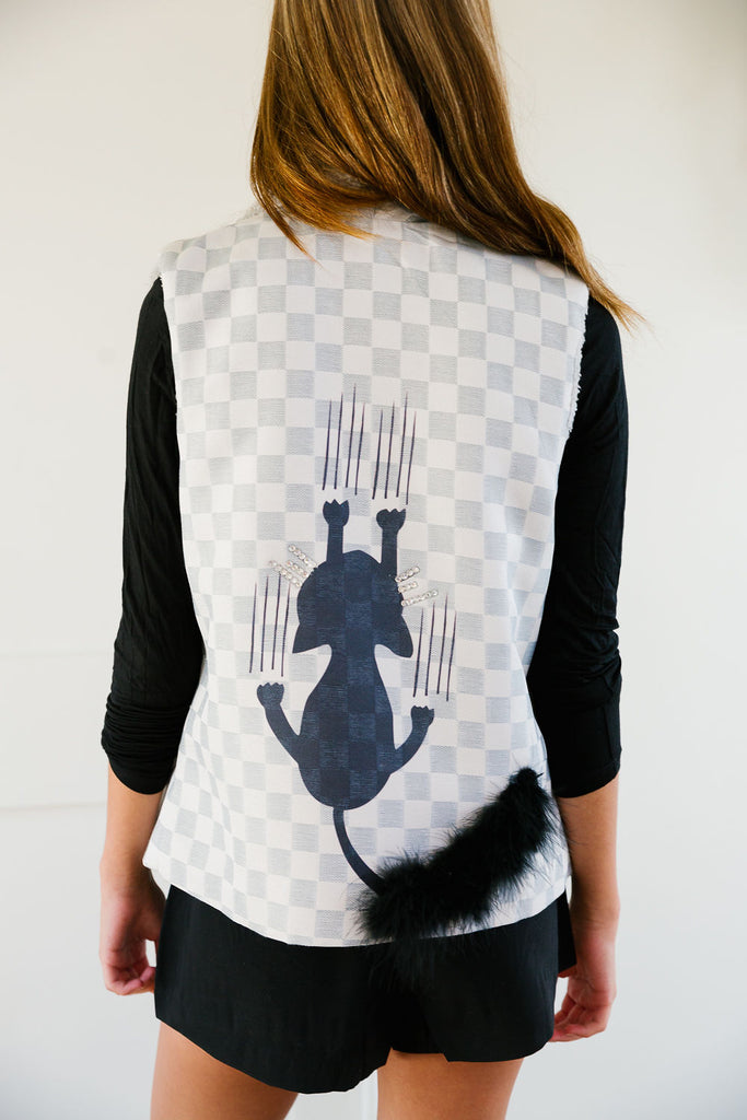 SCAREDY CAT CHECKERED VEST VEST Judith March   