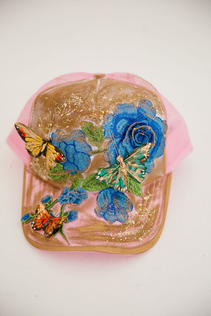 BUTTERFLY GARDEN TRUCKER HAT TRUCKER HAT Judith March