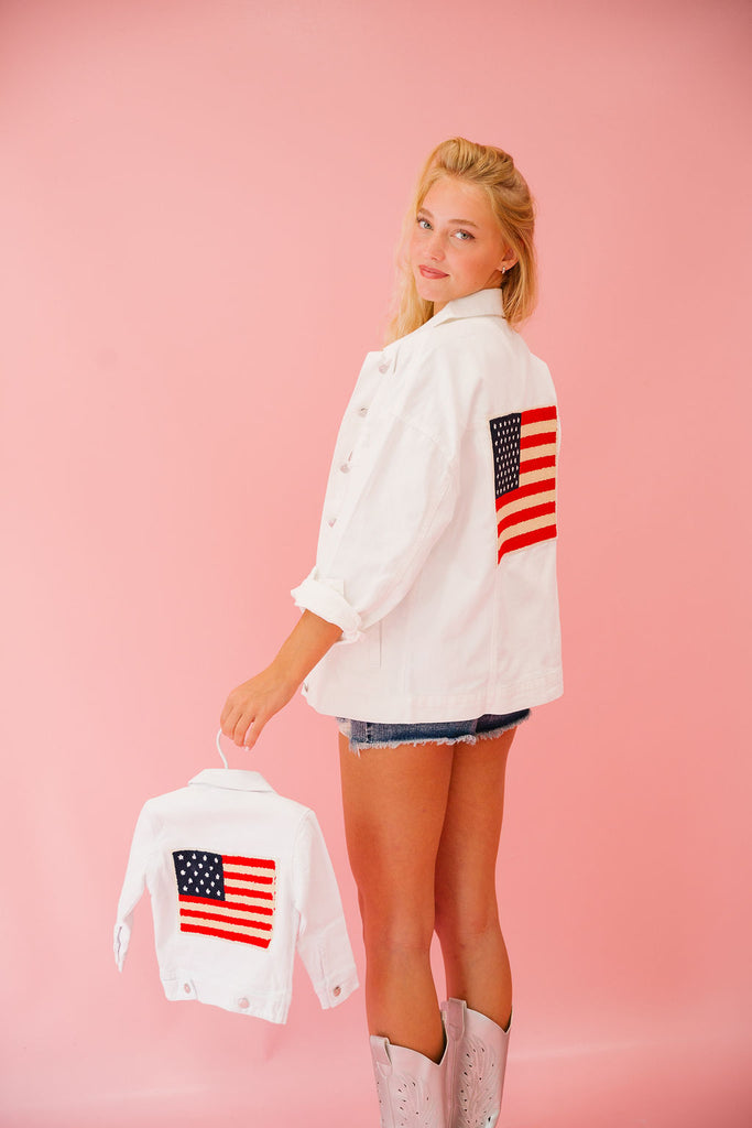 LAND OF THE FREE DENIM JACKET JACKET Judith March   