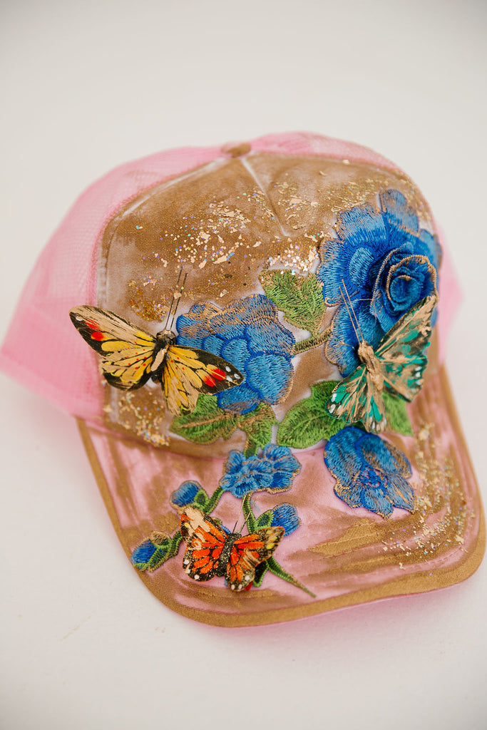 BUTTERFLY GARDEN TRUCKER HAT TRUCKER HAT Judith March