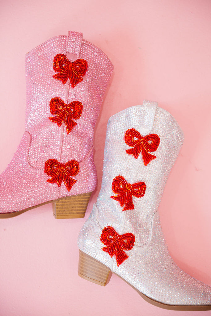 MINI KIDS CHRISTMAS BOW SPARKLE BOOTS BOOTS Judith March   