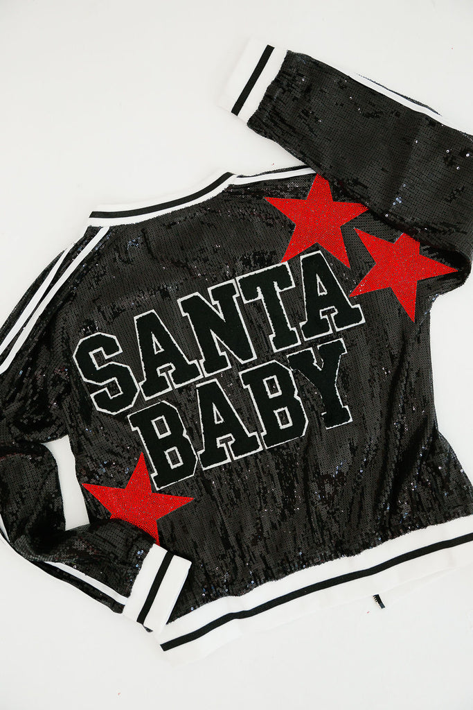 SANTA BABY BLACK SEQUIN JACKET JACKET Judith March   