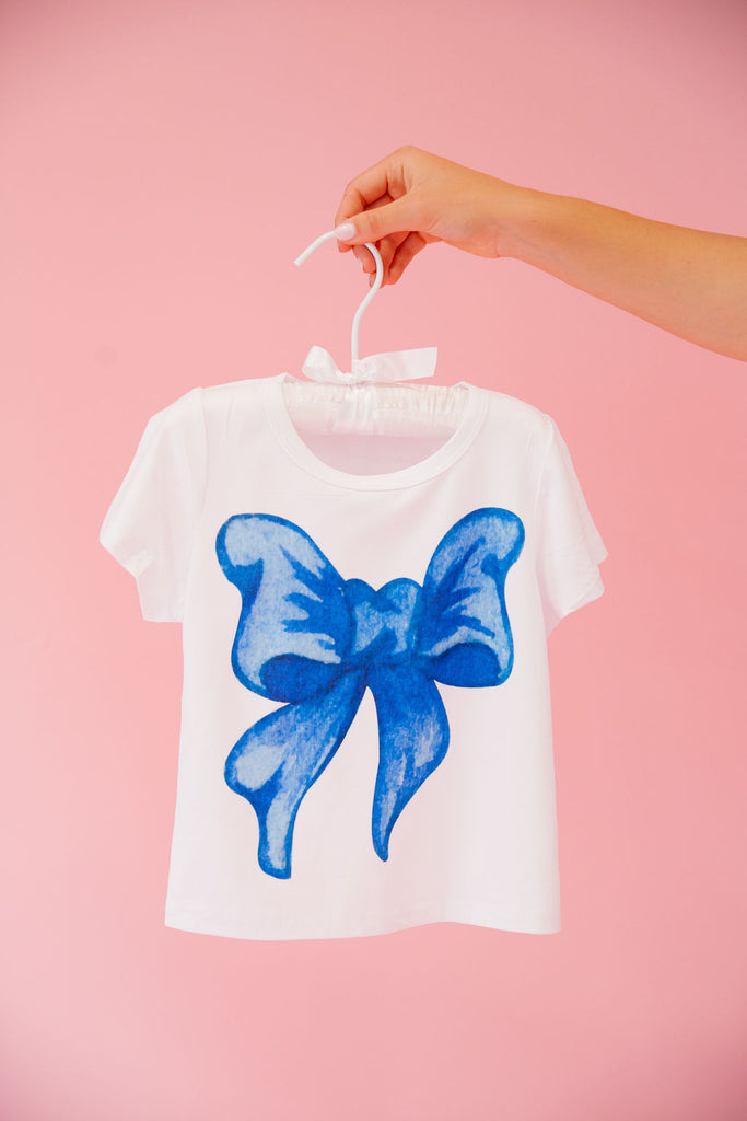 MINI KIDS BLUE BOW TEE Tee Judith March   