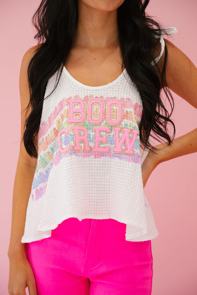 BOO CREW WHITE TANK TANK Judith March SMALL  