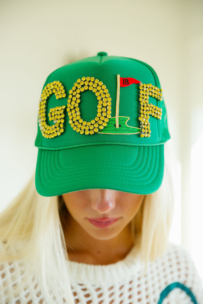 18TH HOLE GOLF GREEN HAT HAT Judith March   