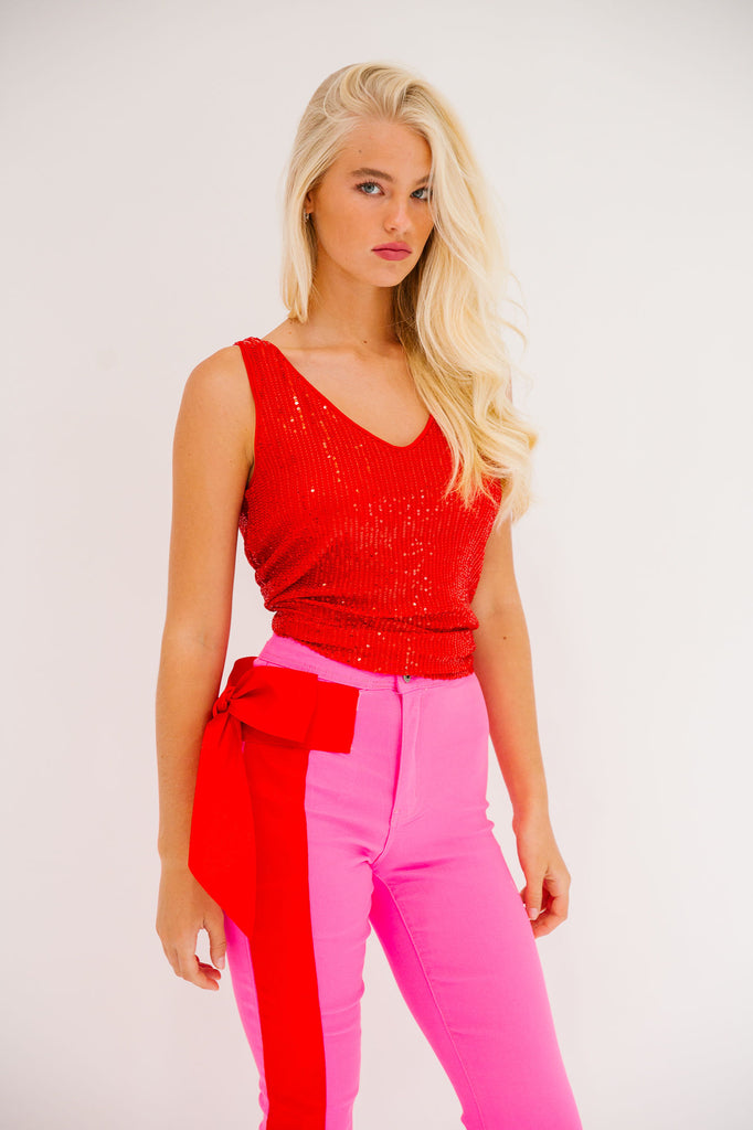 HOLIDAY SEASON PINK FLARES FLARES Judith March   