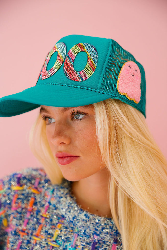 BOO TURQUOISE TRUCKER HAT TRUCKER HAT Judith March   