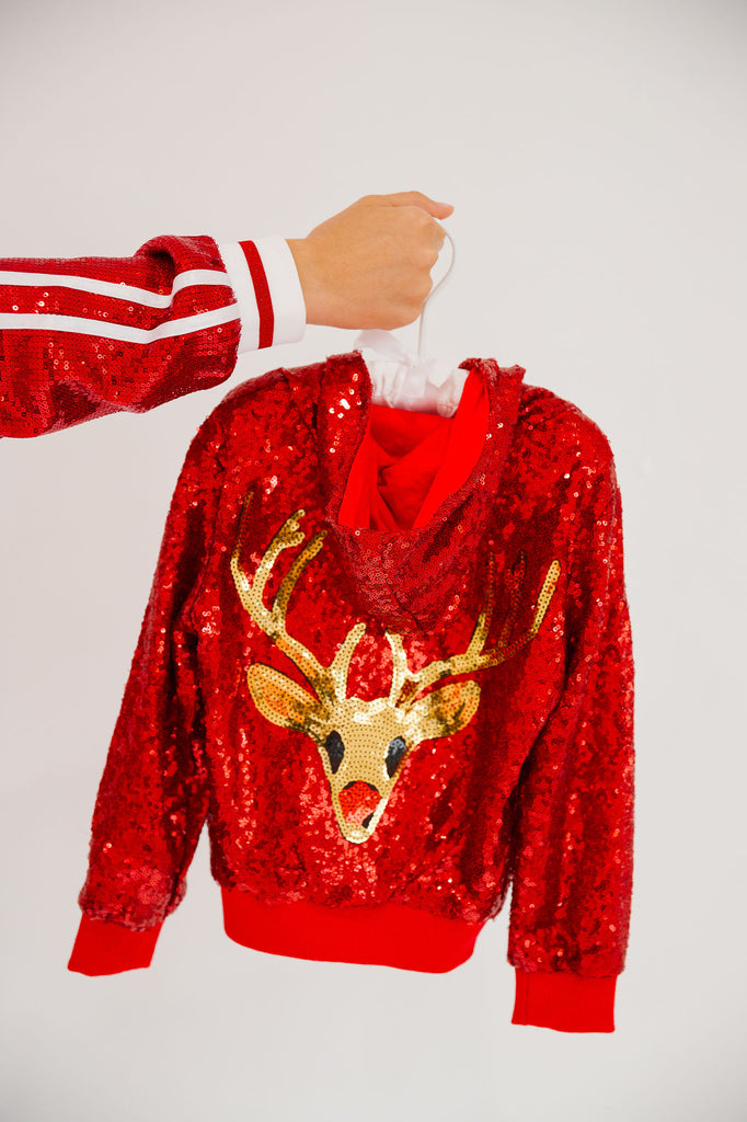 MINI KIDS RUDOLPH RED SEQUIN JACKET JACKET Judith March   