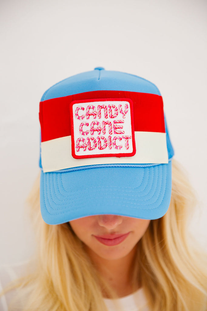 CANDY CANE ADDICT TRUCKER HAT HAT Judith March   