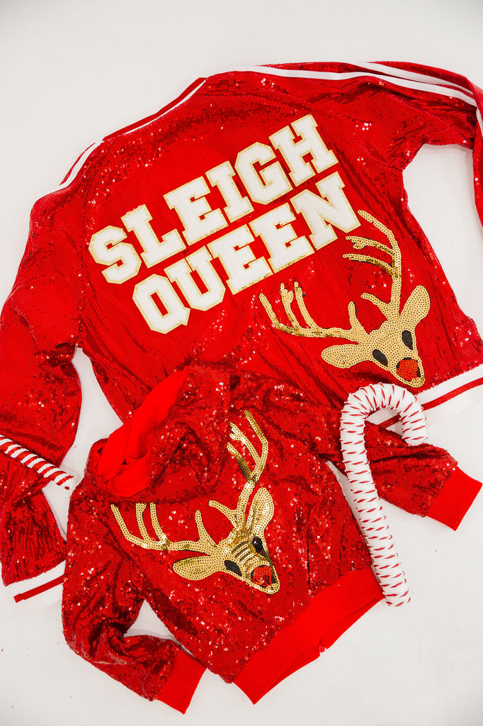 SLEIGH QUEEN RED SEQUIN JACKET JACKET Judith March   