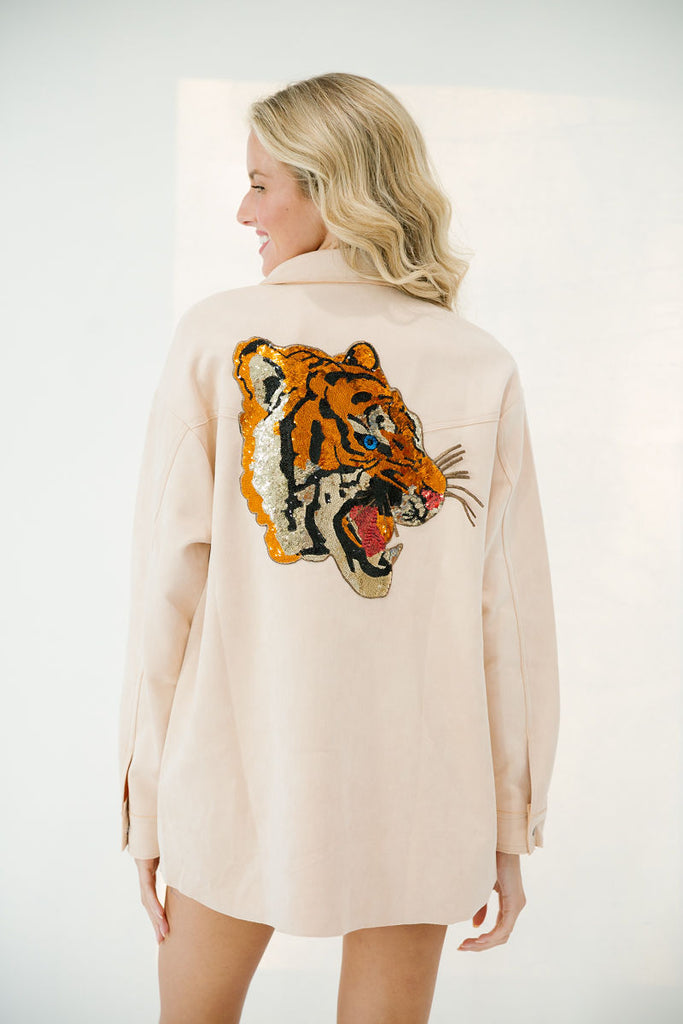 TIGER HEAD SUEDE BUTTON DOWN Button Down Judith March   