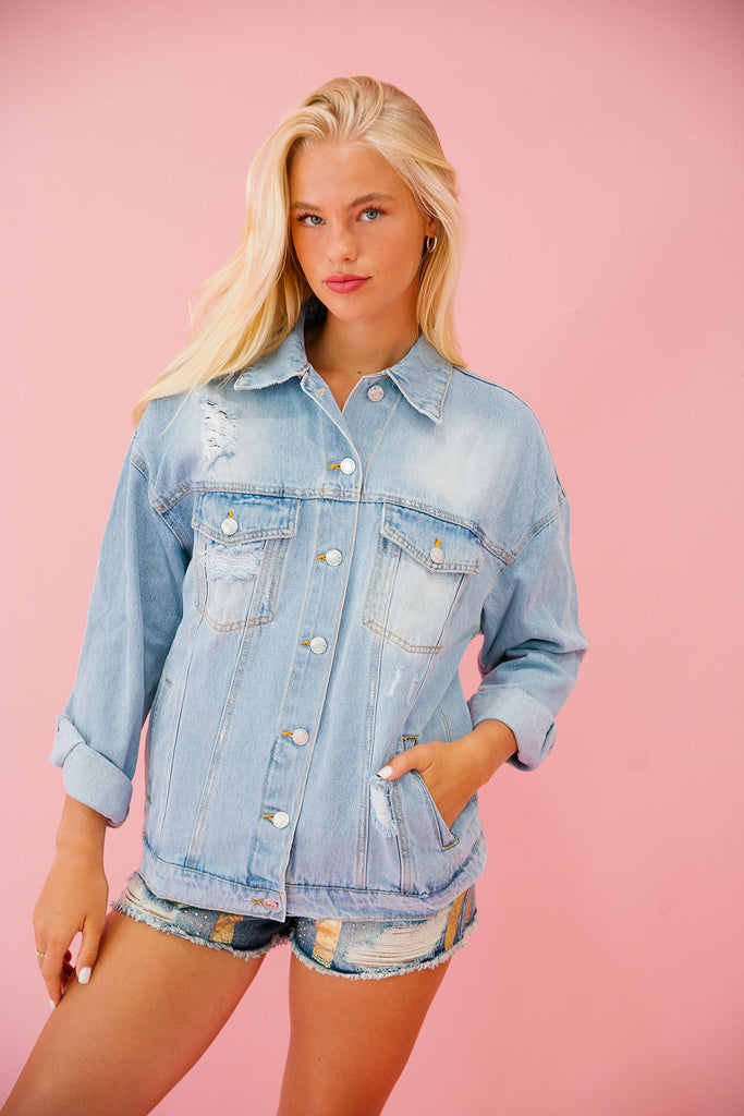 TOUCHDOWN SEASON DENIM JACKET JACKET Judith March   