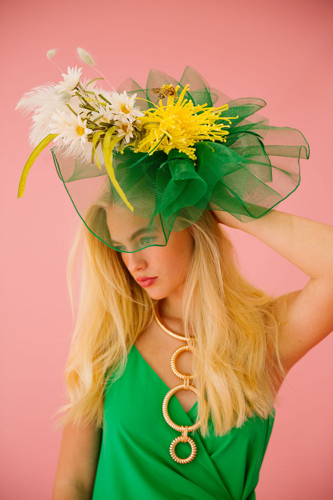 EMERALD GARDEN FASCINATOR FASCINATOR Judith March